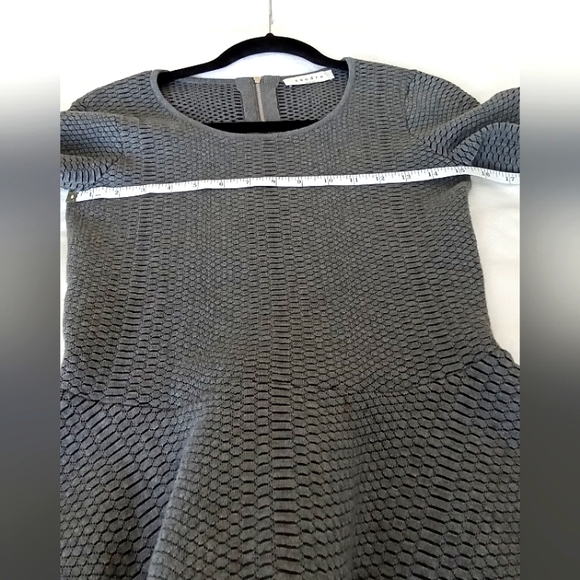 Sandro Textured Grey Peplum Top - Picture 7 of 11